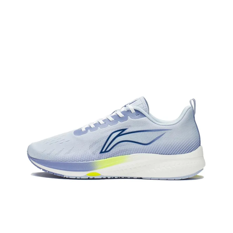 LiNing Red Hare 5 Cushioned Slip Resistant Abrasion Resistant Low Top Running Shoes White Purple-0