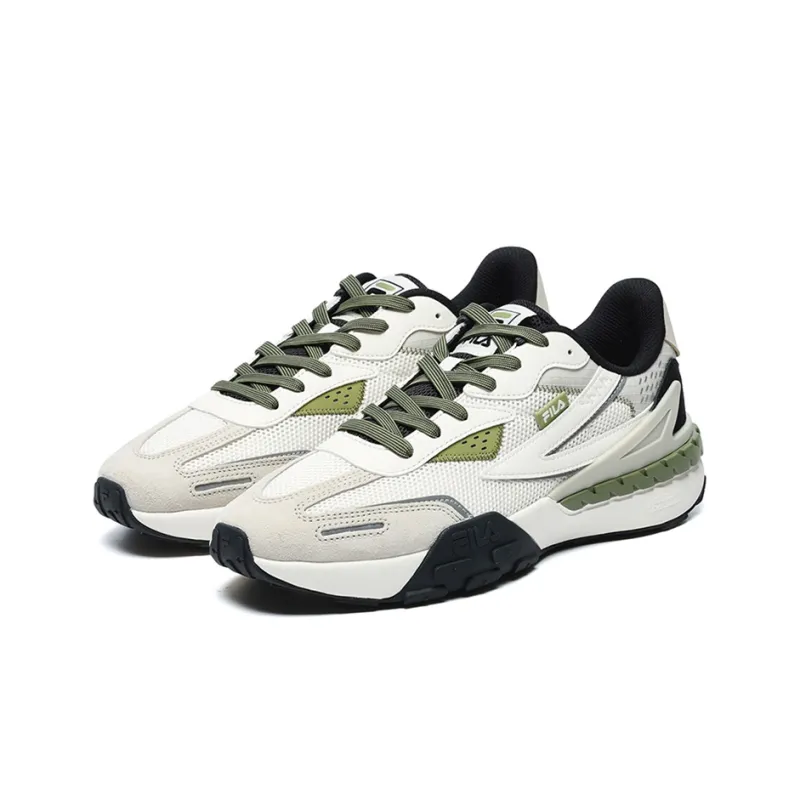 FILA Rapidride Paloma Cushioning Anti-Slip And Wear-Resistant Low-Top Casual Shoes Men's Milk White-1