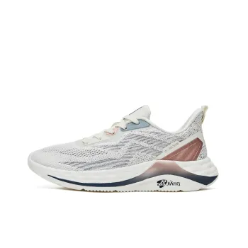 Erke Breathable Low Top Running Shoes Women's White Gold