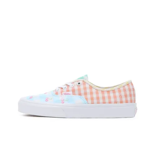 Vans Authentic Skateboard Shoes Unisex Low-Top Blue/Pink/Yellow/Green