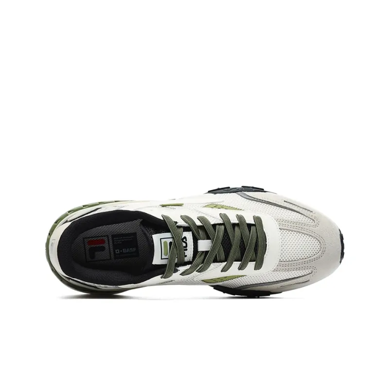 FILA Rapidride Paloma Cushioning Anti-Slip And Wear-Resistant Low-Top Casual Shoes Men's Milk White-2