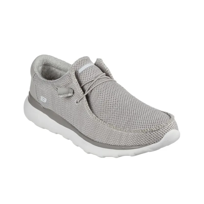 Skechers Casual Shoes Men Low-Top Gray White-2