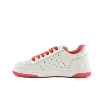 CHANEL 22P Collection Stylish Skateboarding Shoes Women's White Red