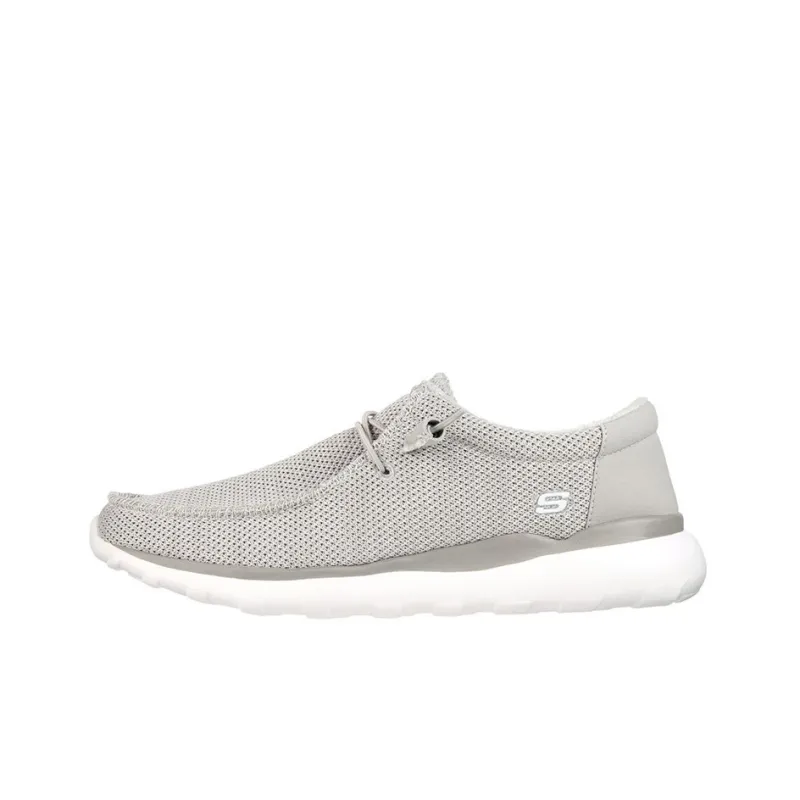 Skechers Casual Shoes Men Low-Top Gray White-0
