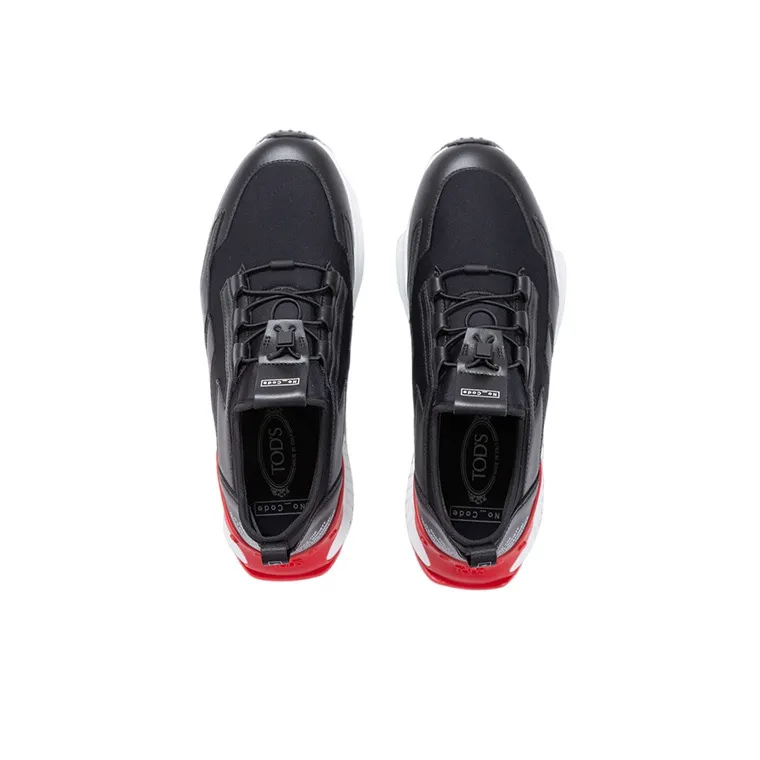 TOD'S No_Code X Wear-Resistant Low-Top Athletic Shoes Men's Black-3