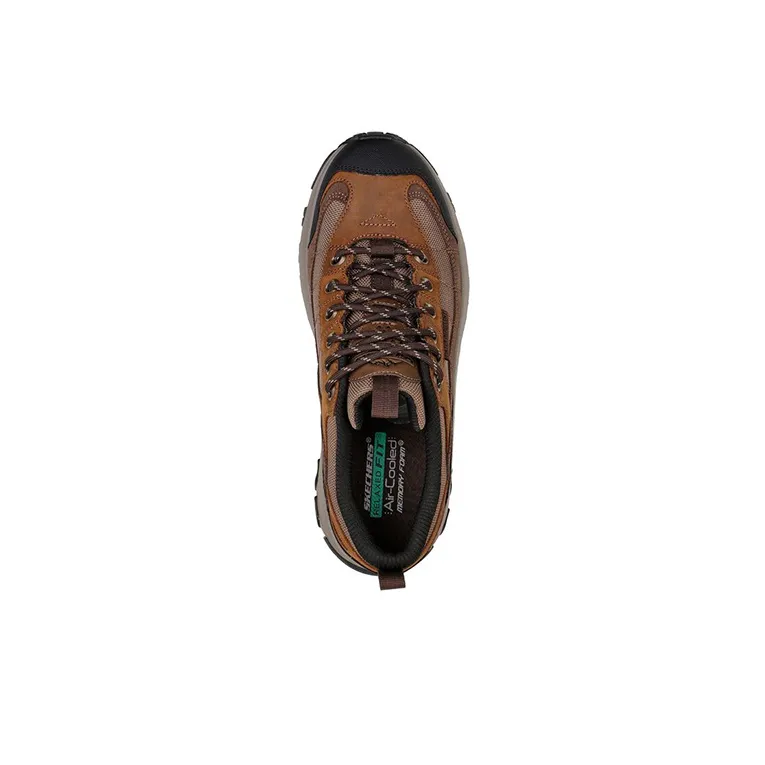Skechers Respected Running Shoes Men Low-Top Black/Brown Color-3