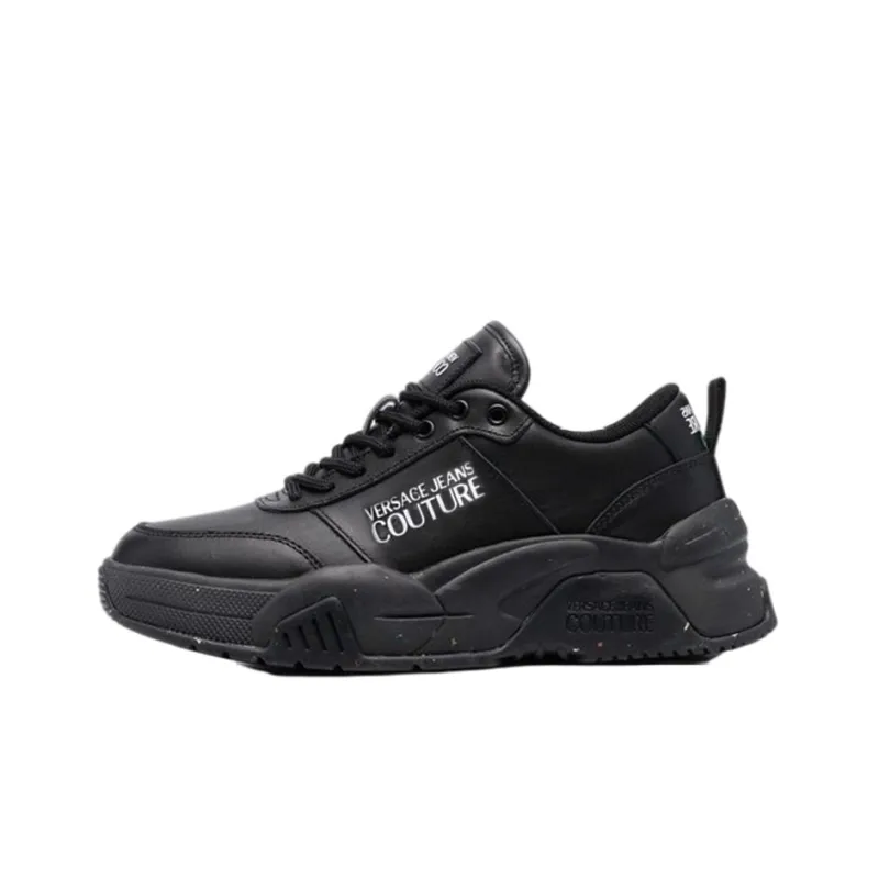 VERSACE Jeans Couture Low Top Casual Shoes Women's Black-0