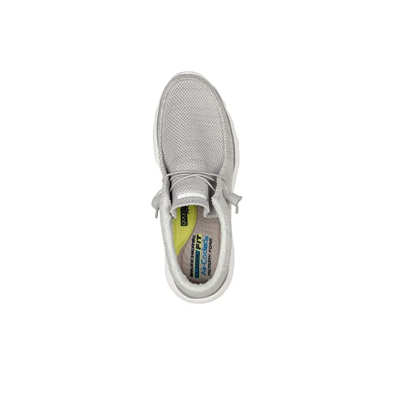 Skechers Casual Shoes Men Low-Top Gray White-3