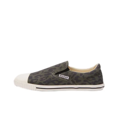 PALM ANGELS Canvas Shoes Men Low-Top Army Green