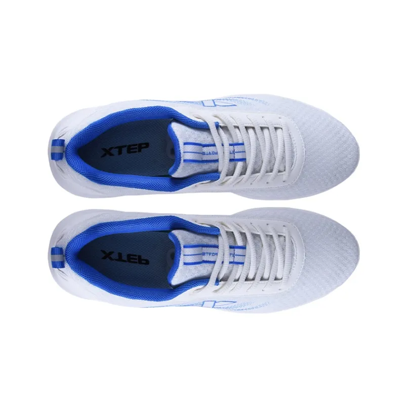 XTEP Durable Breathable Low-Top Running Shoes Men's White Blue-2