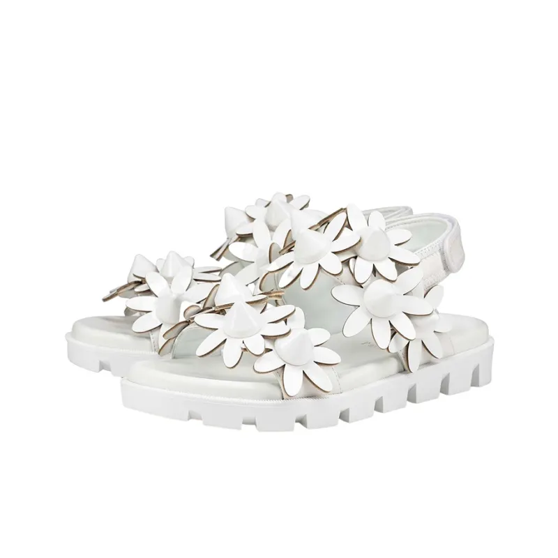 CL One Strap Sandals Women's White-1