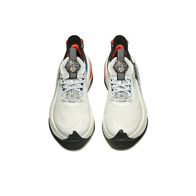 LiNing Exceed 6 Cushioning Anti Slip Wear Resistant Breathability Low Top Casual Shoes Men's White Blue Black-2