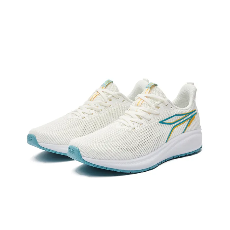 361° Breathable Wear-Resistant Slip-Resistant Low-Top Running Shoes Men's White Green-3