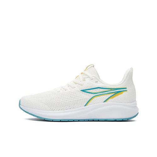 361° Breathable Wear Resistant Slip Resistant Low Top Running Shoes Men's White Green
