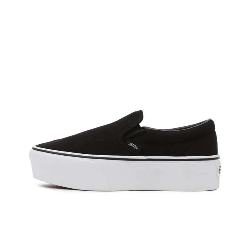 Vans Rib Knit Slip On Stackform 'Black White'-0