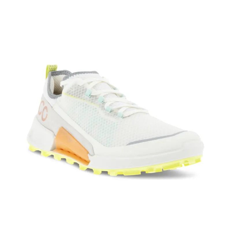 Ecco Abrasion Resistant Coverage Low Top Casual Shoes Women's White Yellow-2