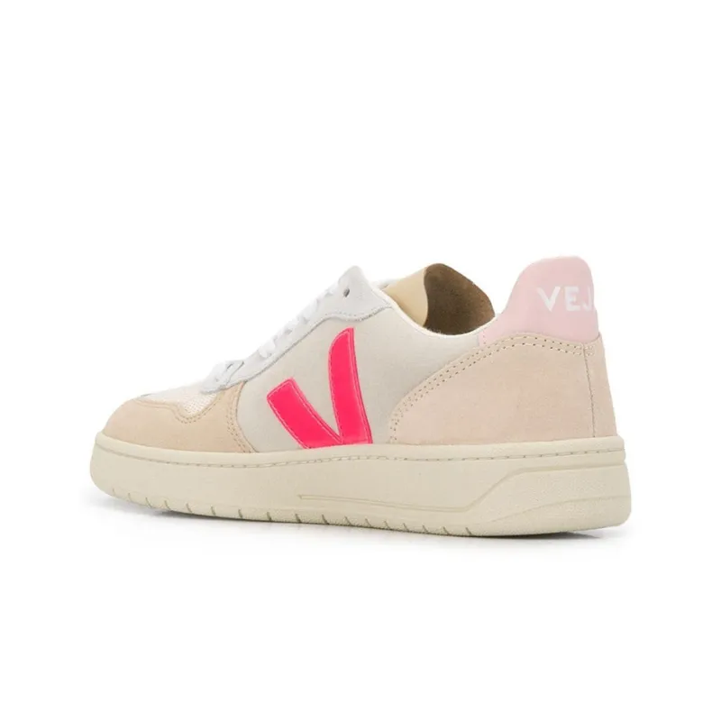 VEJA V-10 Skateboard Shoes Women's Low-Top Pink-3