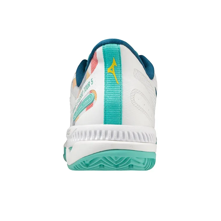 Mizuno Wave Exceed Tour 5 Tennis Shoes Women's Low-Top White/Blue-3
