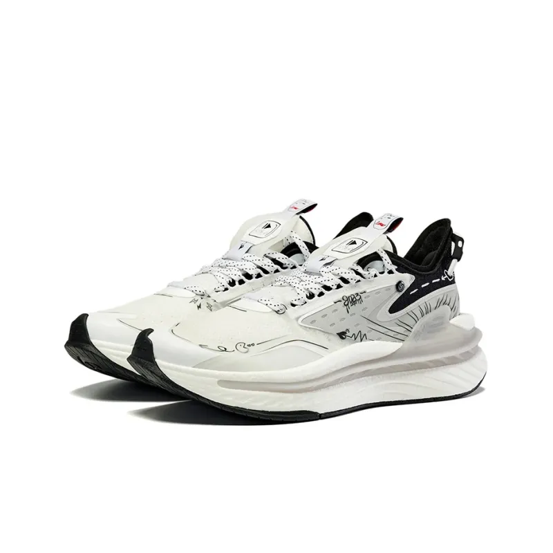 LiNing Exceed 6 Durable Breathable Low-Top Sports Casual Shoes White Black-1