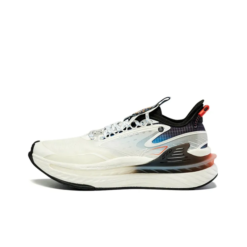 LiNing Exceed 6 Cushioning Anti Slip Wear Resistant Breathability Low Top Casual Shoes Men's White Blue Black-0