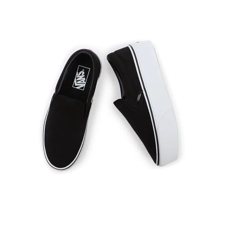 Vans Rib Knit Slip On Stackform 'Black White'-3
