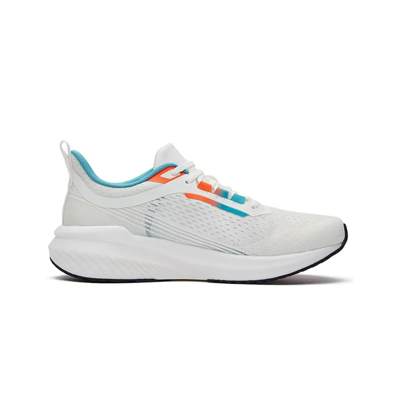 361° Slip Resistant And Breathable Low Top Running Shoes Men's White Green-1