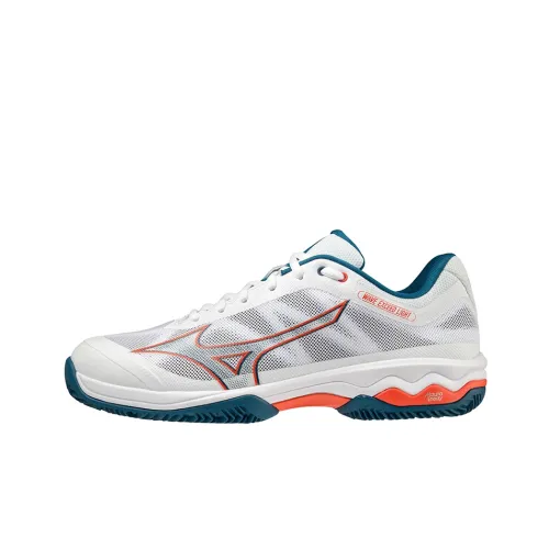 Mizuno Wave Lightning Tennis Shoes Men Low-Top White/Blue/Orange