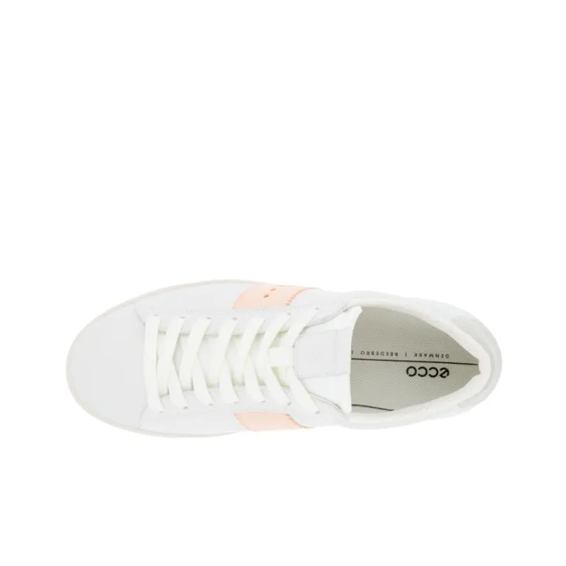Ecco Street Light Series Stylish Skateboarding Shoes Women's White-4
