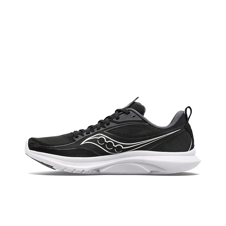Saucony Cushioning Abrasion Resistant Breathable Low Top Training Running Shoes Men's Black Silver-0