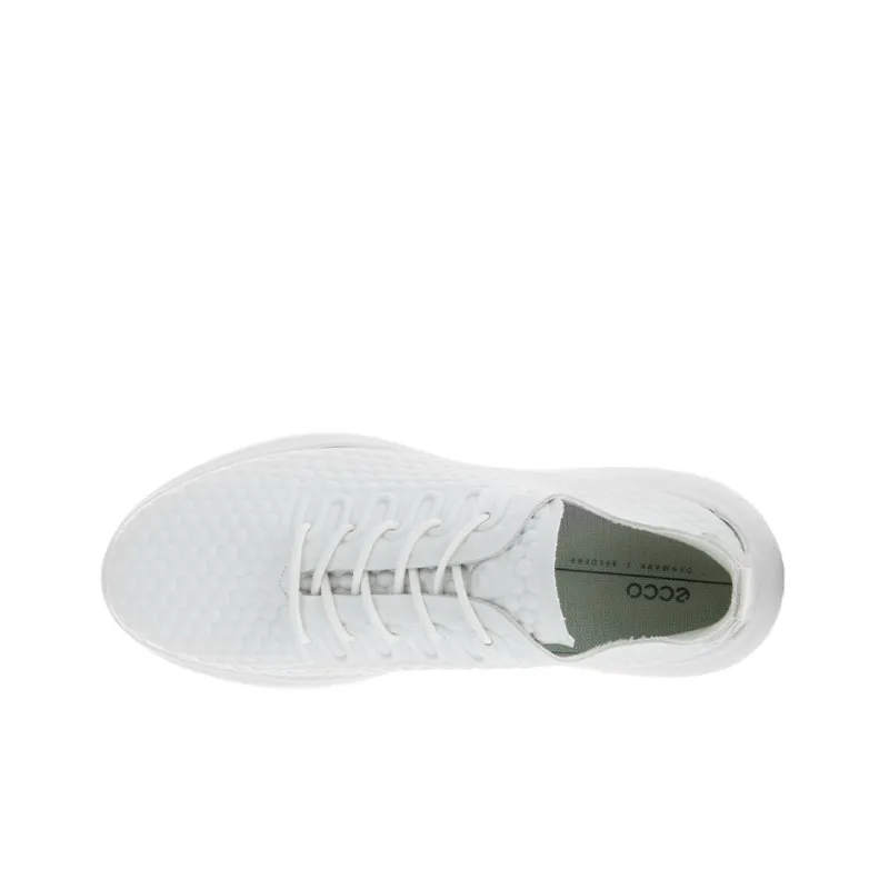 Ecco Therap Wear Resistant Low Top Running Shoes Women's White Grained Comfortable-6