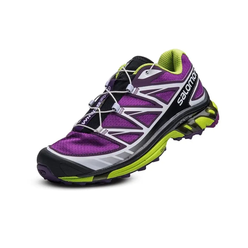SALOMON XT-6 Outdoor Shoes Women's Low-Top Purple/Silver/Black/Green-1