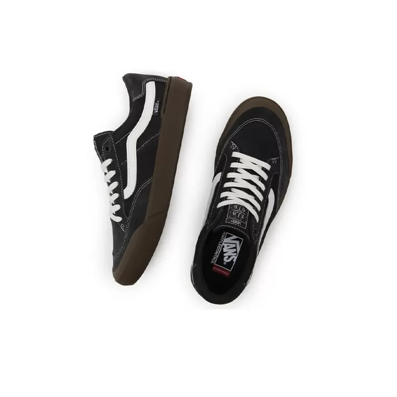 Vans Berle Low Tops Casual Skateboarding Shoes Unisex Black Brown-3