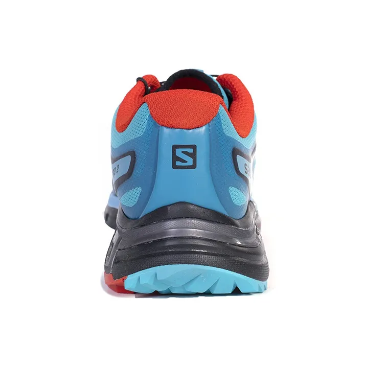 SALOMON XT-Wings 2 Wear-Resistant Low-Top Hiking Shoes Women's Blue Black Red-3