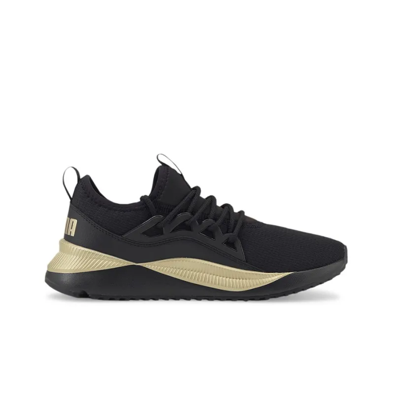 PUMA Pacer Future Allure Cushioned Anti-Slip And Wear-Resistant Lightweight Low-Top Casual Shoes Women's Black Gold-1