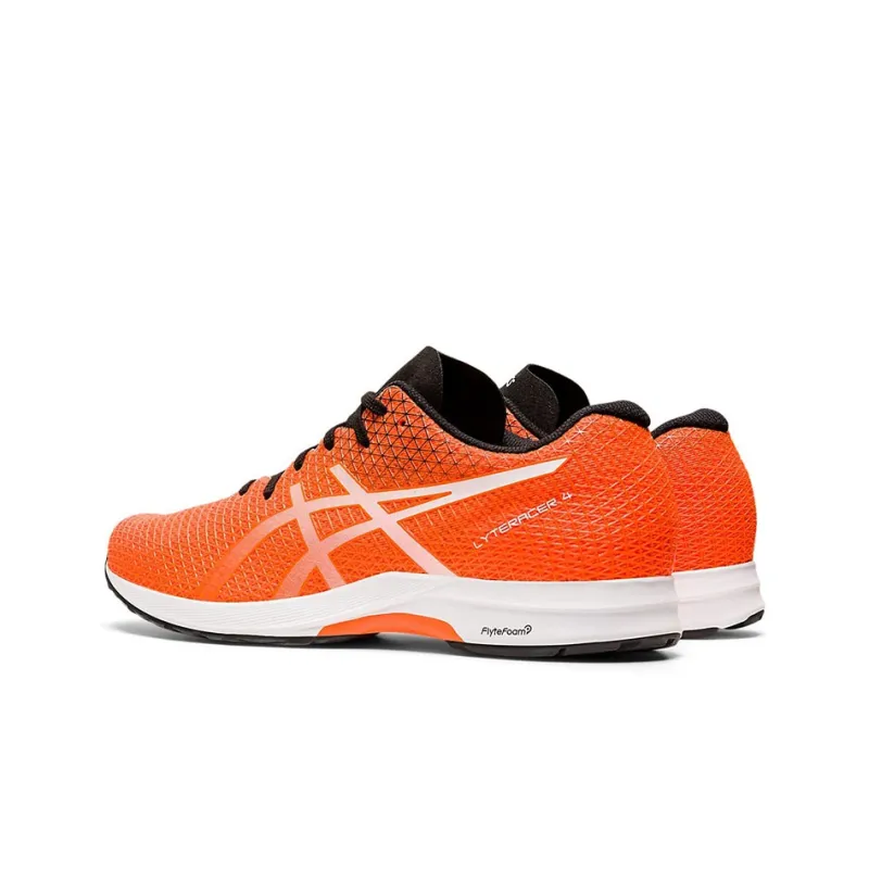 Asics Lyteracer 4 Cushioned Anti-Slip And Wear-Resistant Lightweight Low-Top Running Shoes Men's Orange White-3