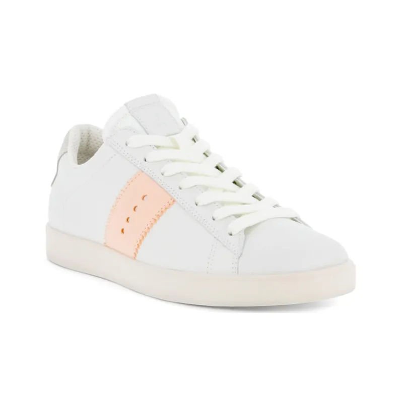 Ecco Street Light Series Stylish Skateboarding Shoes Women's White-2