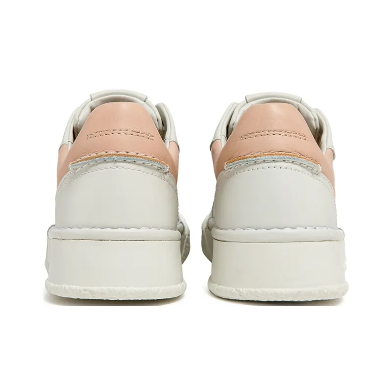 Clarks Skateboard Shoes Women's Low Top White/Rose Pink-3