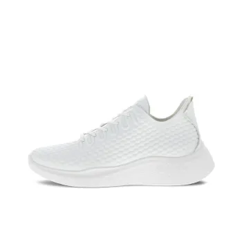 Ecco Therap Wear Resistant Low Top Running Shoes Women's White Grained Comfortable