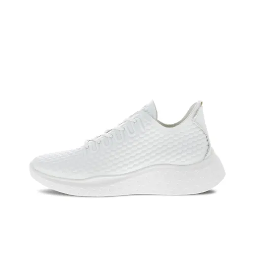 Ecco Therap Wear Resistant Low Top Running Shoes Women's White Grained Comfortable