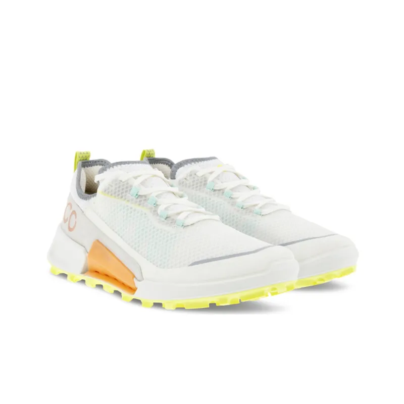 Ecco Abrasion Resistant Coverage Low Top Casual Shoes Women's White Yellow-3