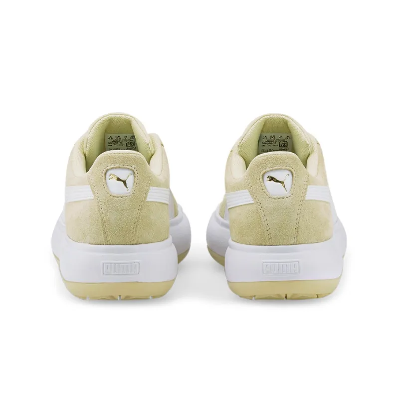 PUMA Suede Mayu Thick Sole Minimalistic Casual Skateboarding Shoes Khaki Women's-3