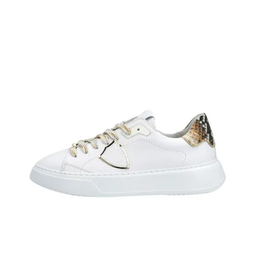 PHILIPPE MODEL Paris Temple Veau Python Low-top Sneakers