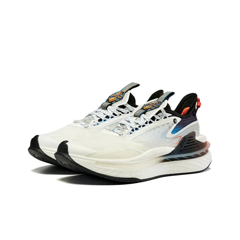 LiNing Exceed 6 Cushioning Anti Slip Wear Resistant Breathability Low Top Casual Shoes Men's White Blue Black-1