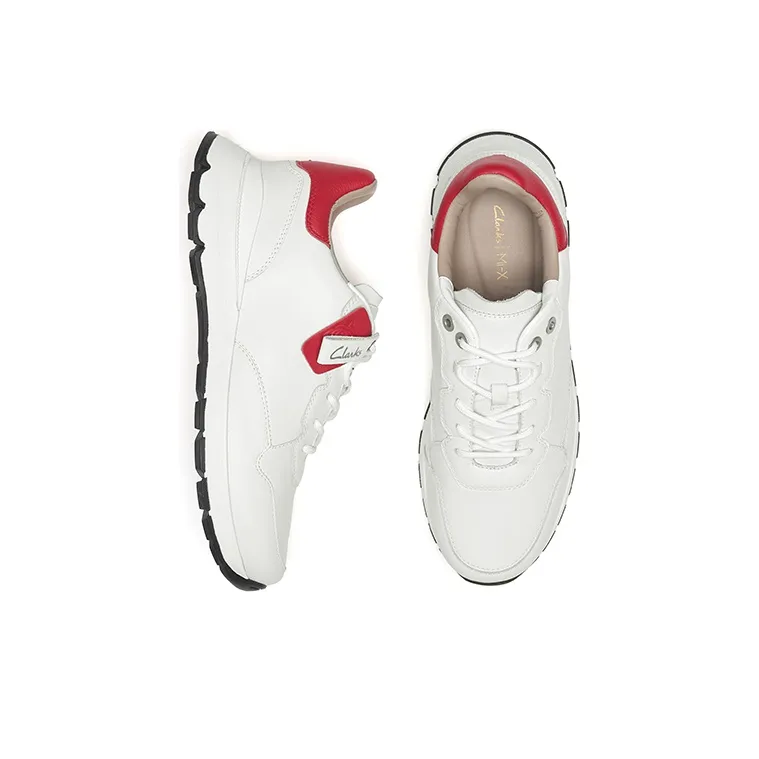 Clarks Low Top Casual Shoes Men's White-3