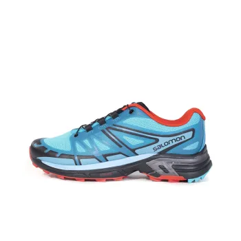 SALOMON XT-Wings 2 Wear-Resistant Low-Top Hiking Shoes Women's Blue Black Red