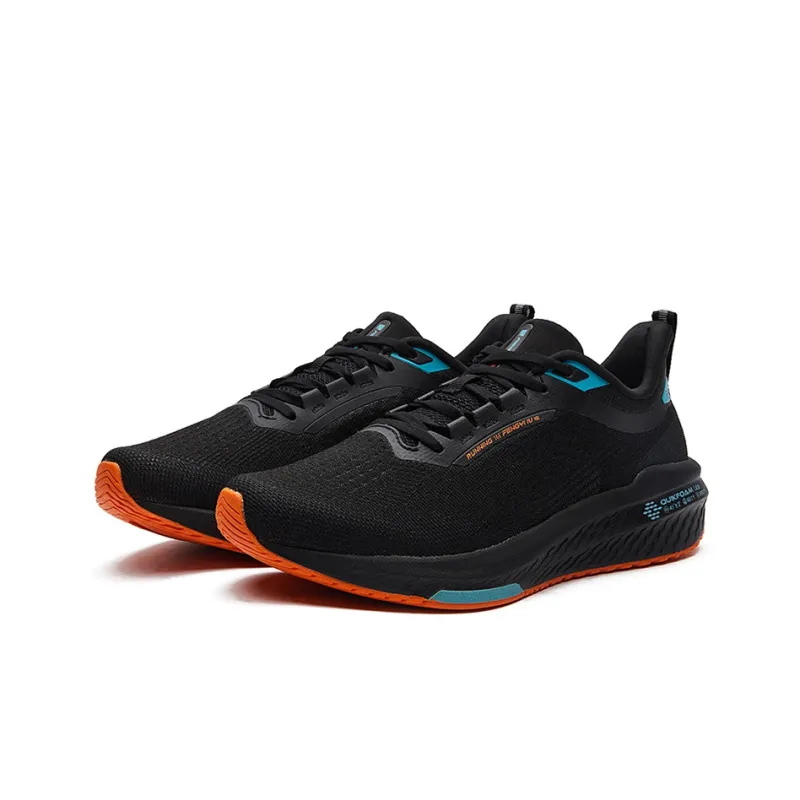 361° Slip-Resistant Breathable Low-Top Running Shoes Men's Black Green-3