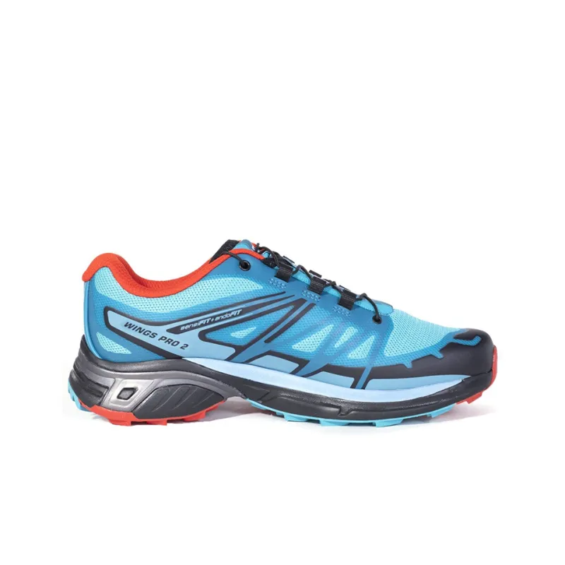 SALOMON XT-Wings 2 Wear-Resistant Low-Top Hiking Shoes Women's Blue Black Red-1