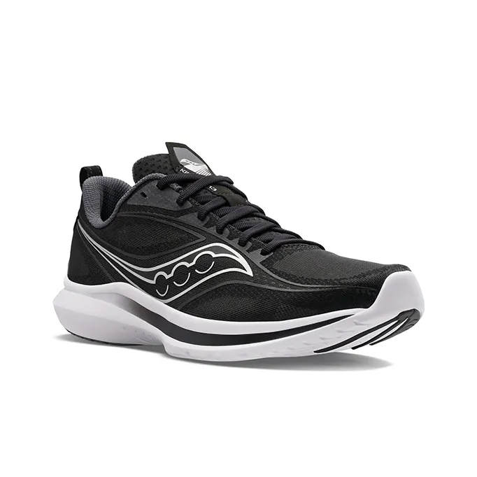 Saucony Cushioning Abrasion Resistant Breathable Low Top Training Running Shoes Men's Black Silver-2