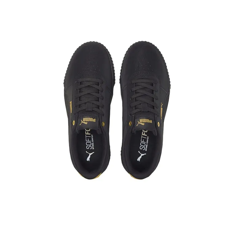 PUMA Carina Series Skateboard Shoes Women's Low-Top Black/Gold-2