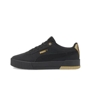 PUMA Carina Series Skateboard Shoes Women's Low-Top Black/Gold